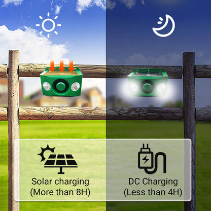 Odeiun™ Animal Repellent Solar Warning Lights with Loud Volume for Gardens, Farms, and Coops