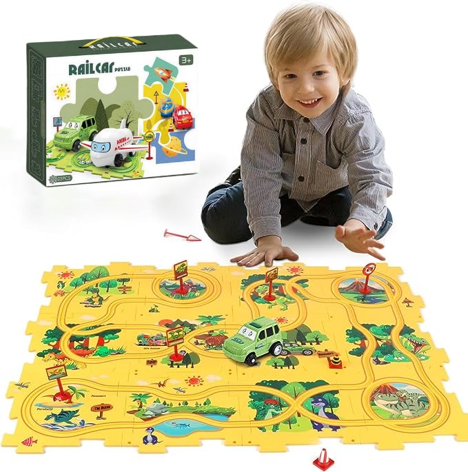 Brain-Teasing Puzzle Track Car Set – Ignite Creativity & Problem-Solving Fun