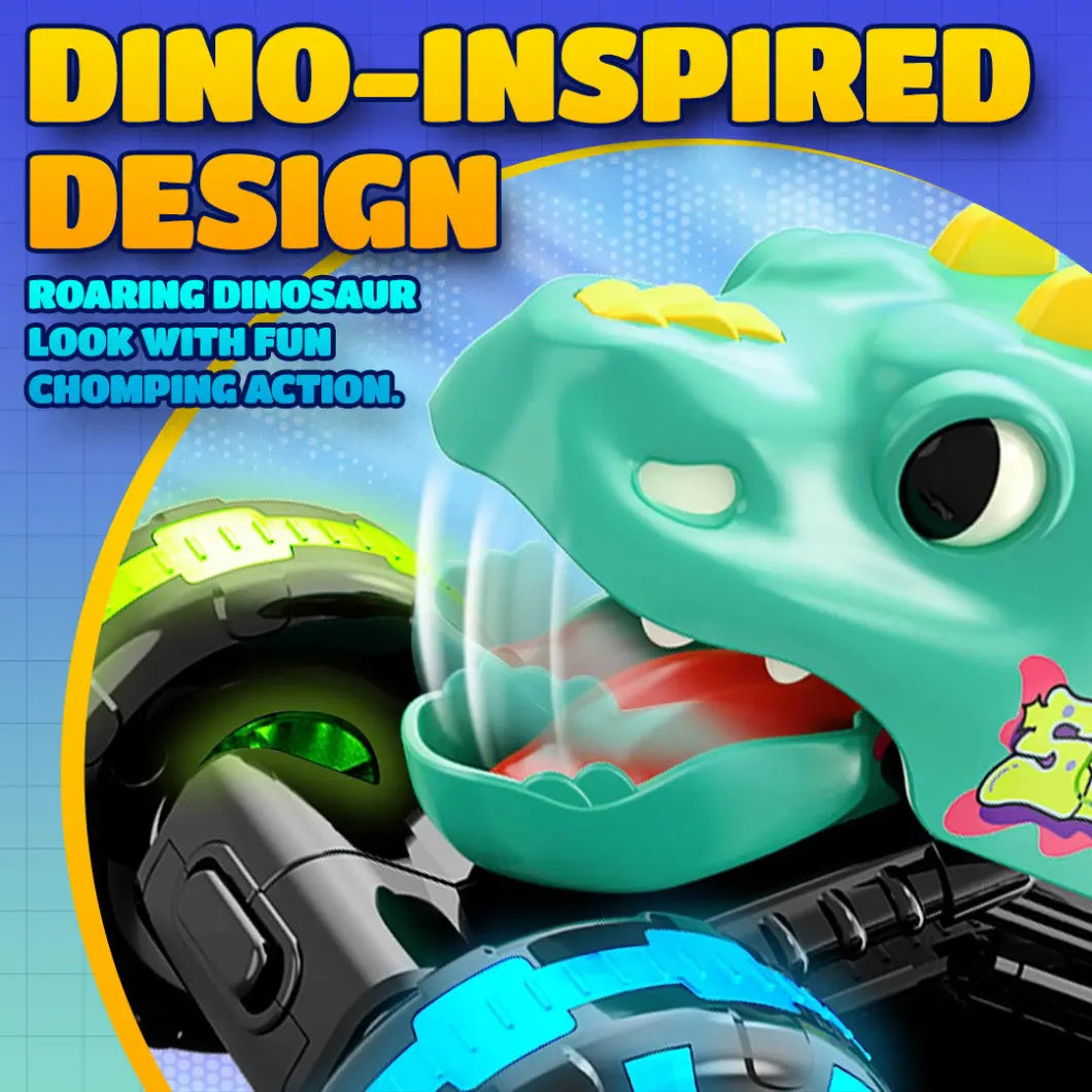 Light-Up Dino Trucks | Press & Go Toy Cars with Moving Jaws for Toddlers