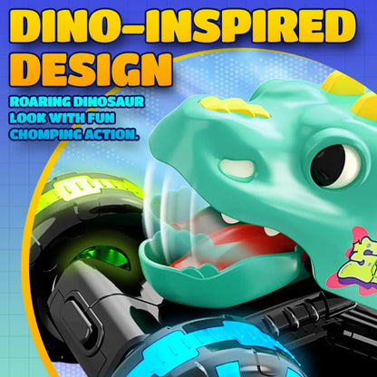 Light-Up Dino Trucks | Press & Go Toy Cars with Moving Jaws for Toddlers