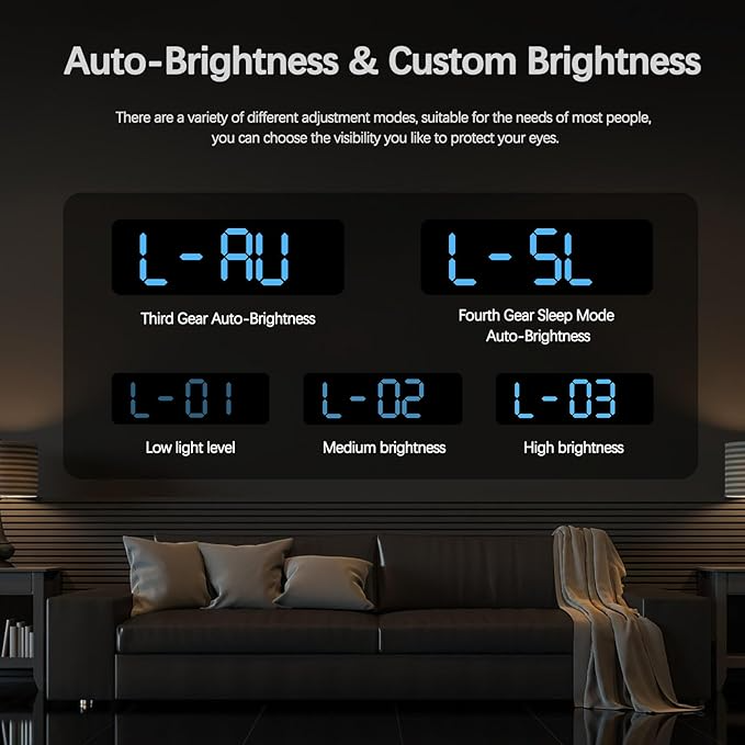 Decorative Multifunctional LED Digital Wall Clock