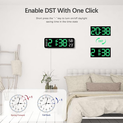 Decorative Multifunctional LED Digital Wall Clock