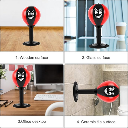 Desktop Boxing Speed Ball with Suction Cup – Stress Relief Boxing Toy for Adults & Kids