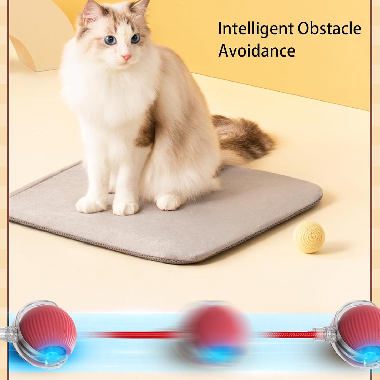 🐱Smart Pet Interactive Rolling Ball – USB Rechargeable, Automatic Moving