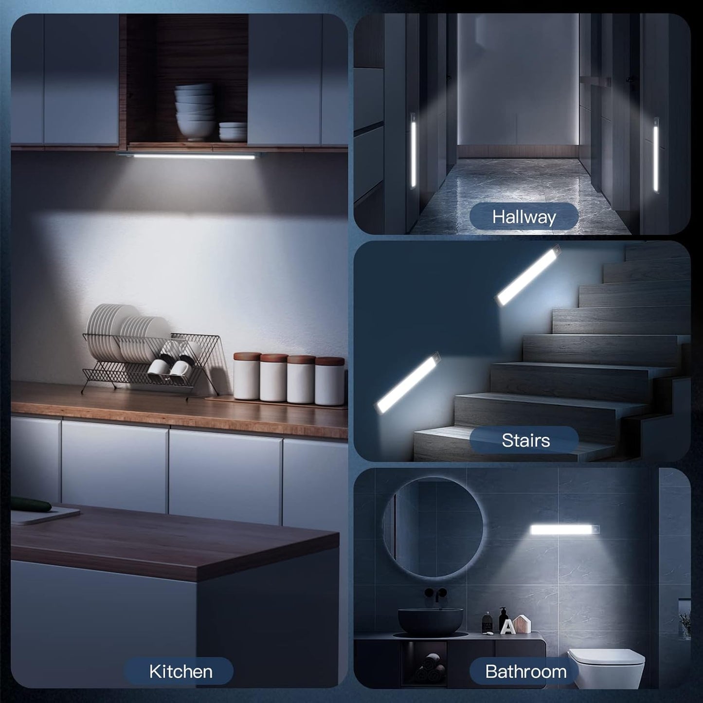 Under Cabinet Lights, 76LED Motion Sensor Night Light Indoor