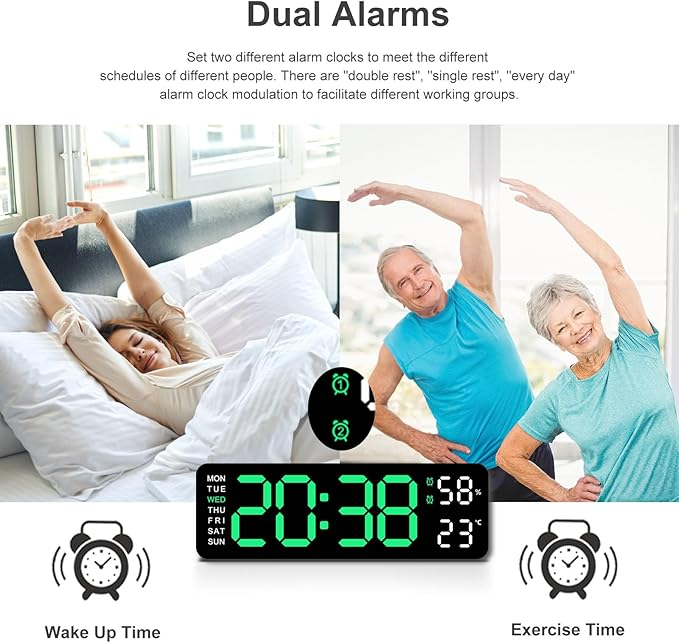 Decorative Multifunctional LED Digital Wall Clock