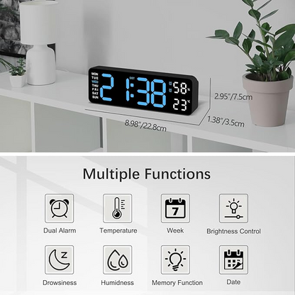 Decorative Multifunctional LED Digital Wall Clock