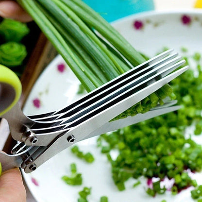 🔥5-Blade Kitchen Salad Scissors