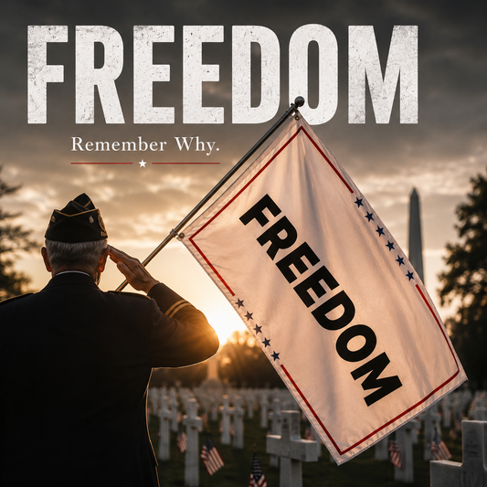 250 years of freedom — minimalist all-white patriotic flag for outdoor display