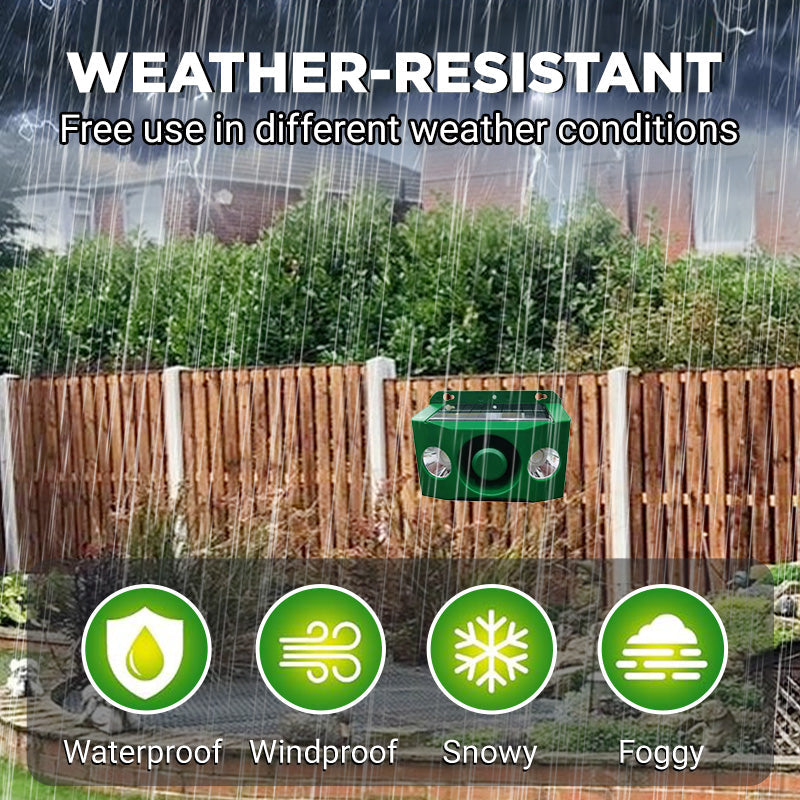 Odeiun™ Animal Repellent Solar Warning Lights with Loud Volume for Gardens, Farms, and Coops