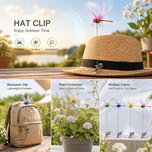 Realistic Dragonfly Mosquito Repellent Clips – Natural Outdoor Bug Protection