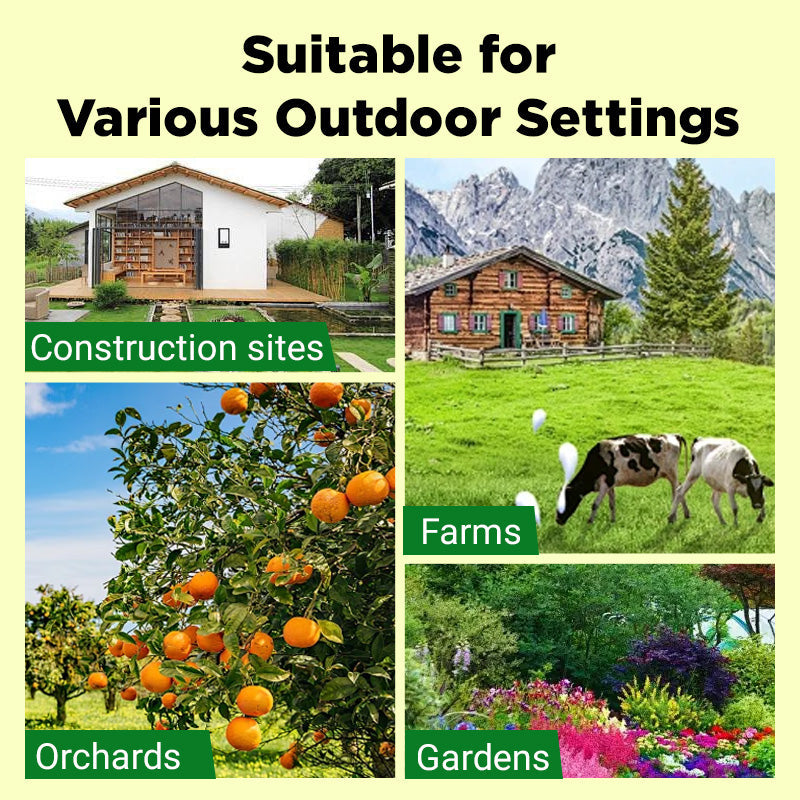 Odeiun™ Animal Repellent Solar Warning Lights with Loud Volume for Gardens, Farms, and Coops