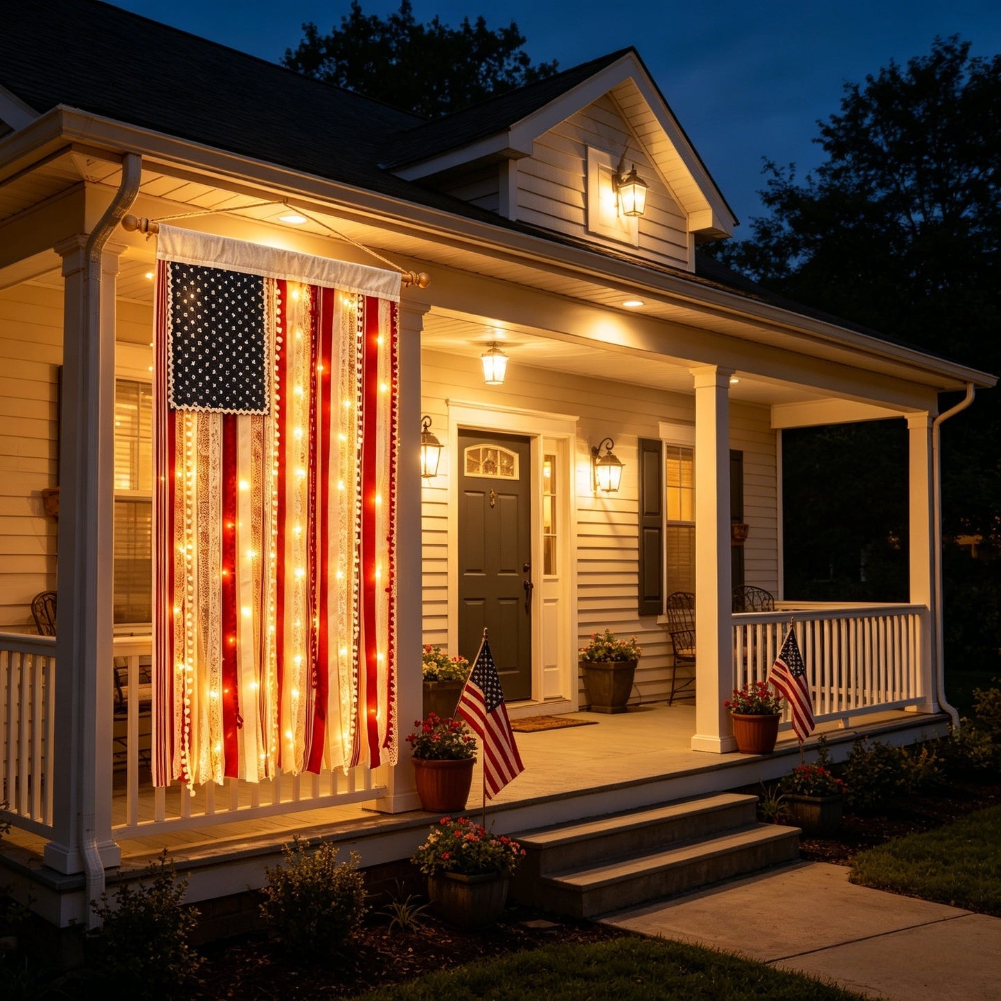 🔥America 250th Anniversary LED Flag Banner– Handmade Patriotic Home Decor (1776–2026)