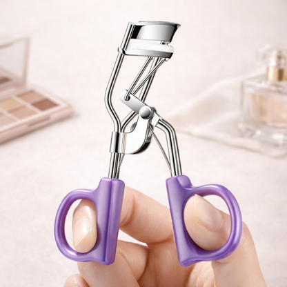 Professional Wide-Angle Eyelash Curler - Stainless Steel Lash Lift Tool with No-Pinch Design, Portable Long-Lasting Sunflower Curls for Beginners
