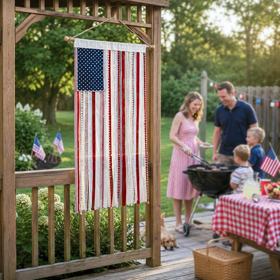 🔥America 250th Anniversary LED Flag Banner– Handmade Patriotic Home Decor (1776–2026)
