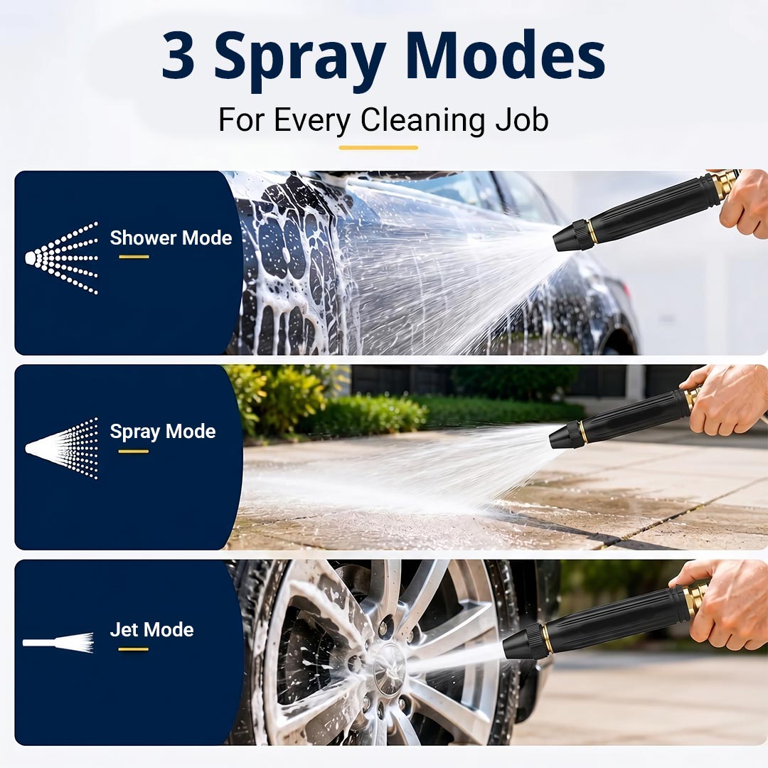 High Pressure Hose Spray Gun – Powerful Jet Cleaner for Car, Patio & Home Use
