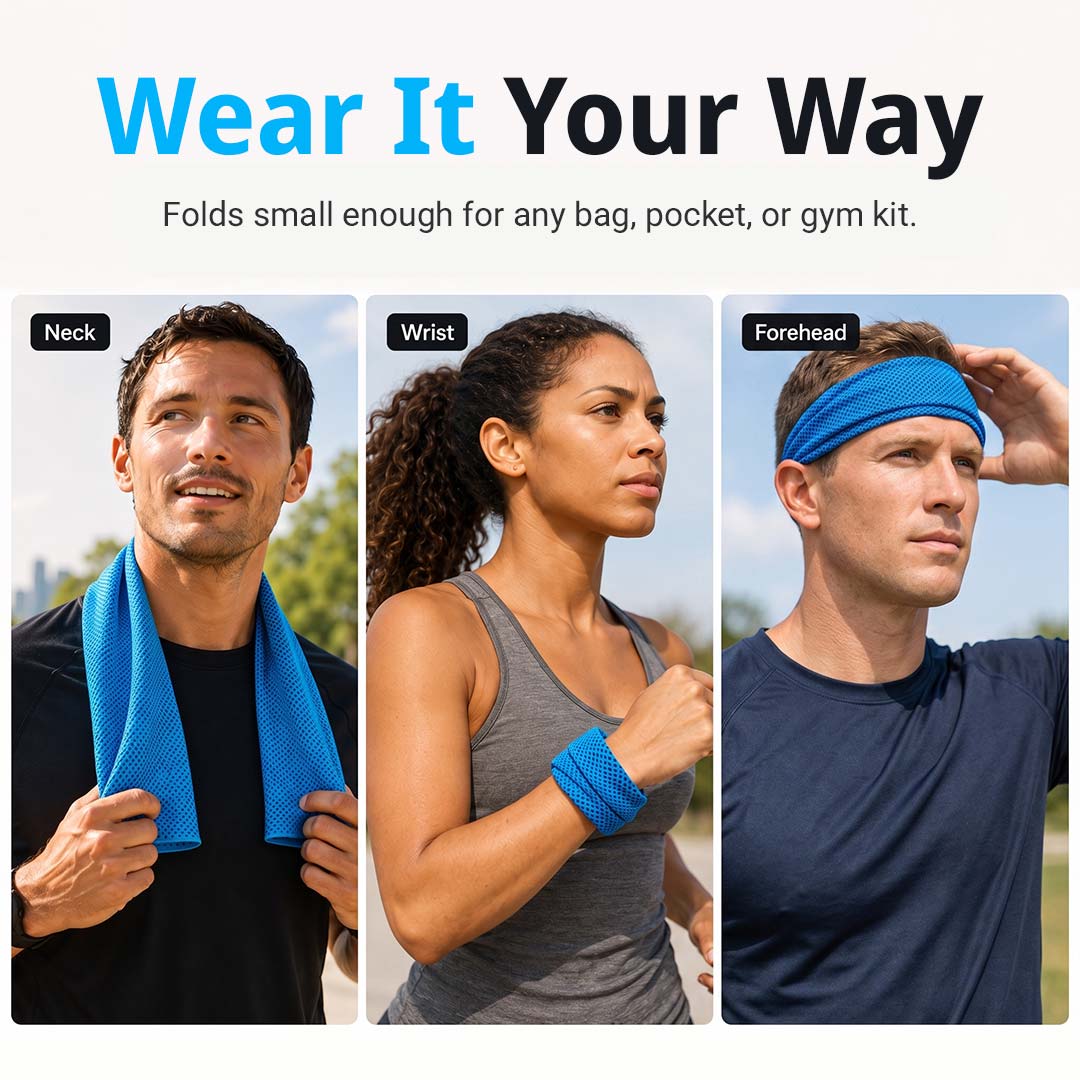 Cooling Towel – Instant Cooling Relief for Workouts, Travel & Hot Days