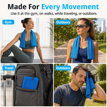 Cooling Towel – Instant Cooling Relief for Workouts, Travel & Hot Days