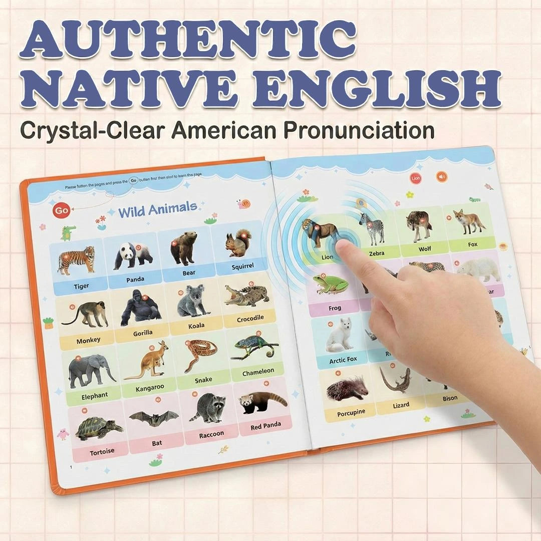 Interactive English Learning Sound Book for Kids with Native Audio & Fun Quiz Mode