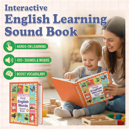 Interactive English Learning Sound Book for Kids with Native Audio & Fun Quiz Mode