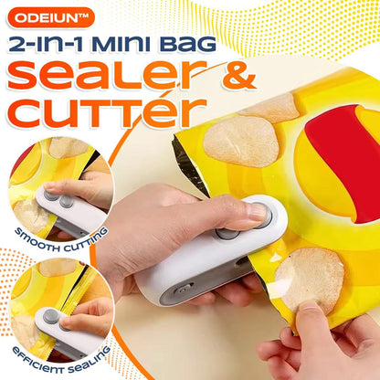 ODEIUN™ 2-in-1 Mini Bag Sealer & Cutter | USB Rechargeable Heat Sealer