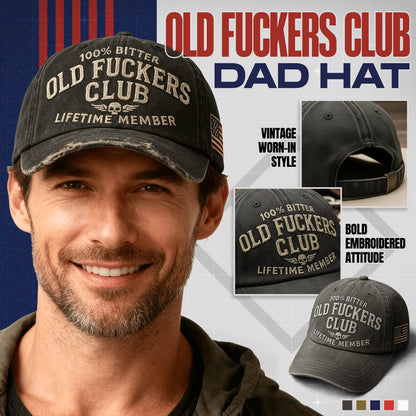 🎄Last Day 50% OFF 🧢Old Fuckers Club-Vintage Baseball Cap🎁