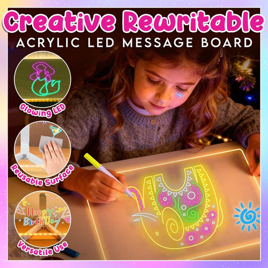 🎁Creative Rewritable Acrylic LED Drawing Board