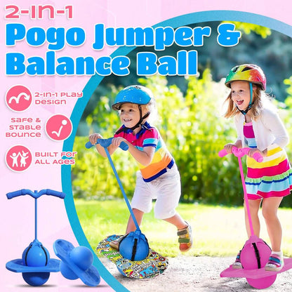 2-in-1 Pogo Jumper & Balance Ball for All Ages