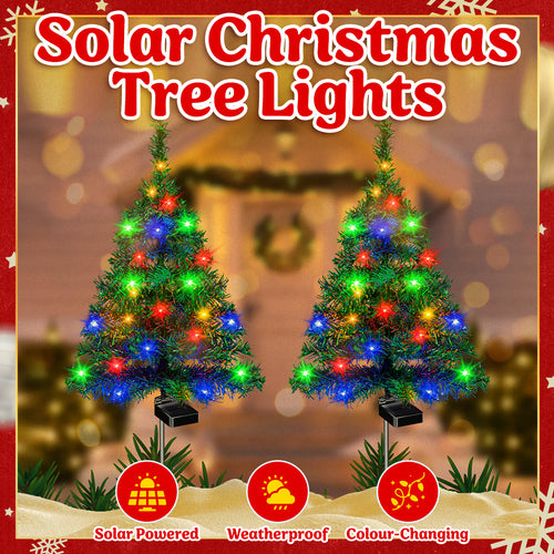 🎄Solar Christmas Tree Lights for Outdoor Yard, Garden & Pathway Decor