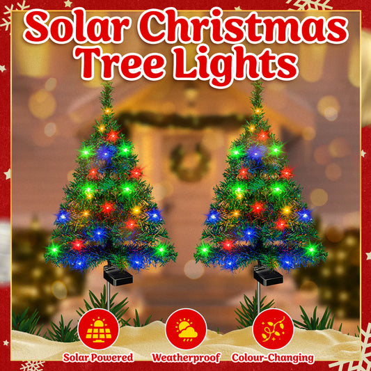 🎄Solar Christmas Tree Lights for Outdoor Yard, Garden & Pathway Decor