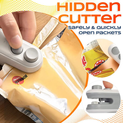 ODEIUN™ 2-in-1 Mini Bag Sealer & Cutter | USB Rechargeable Heat Sealer