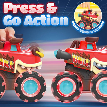 Monster Truck Toy for Kids – Motion-Activated Light-Up Cars