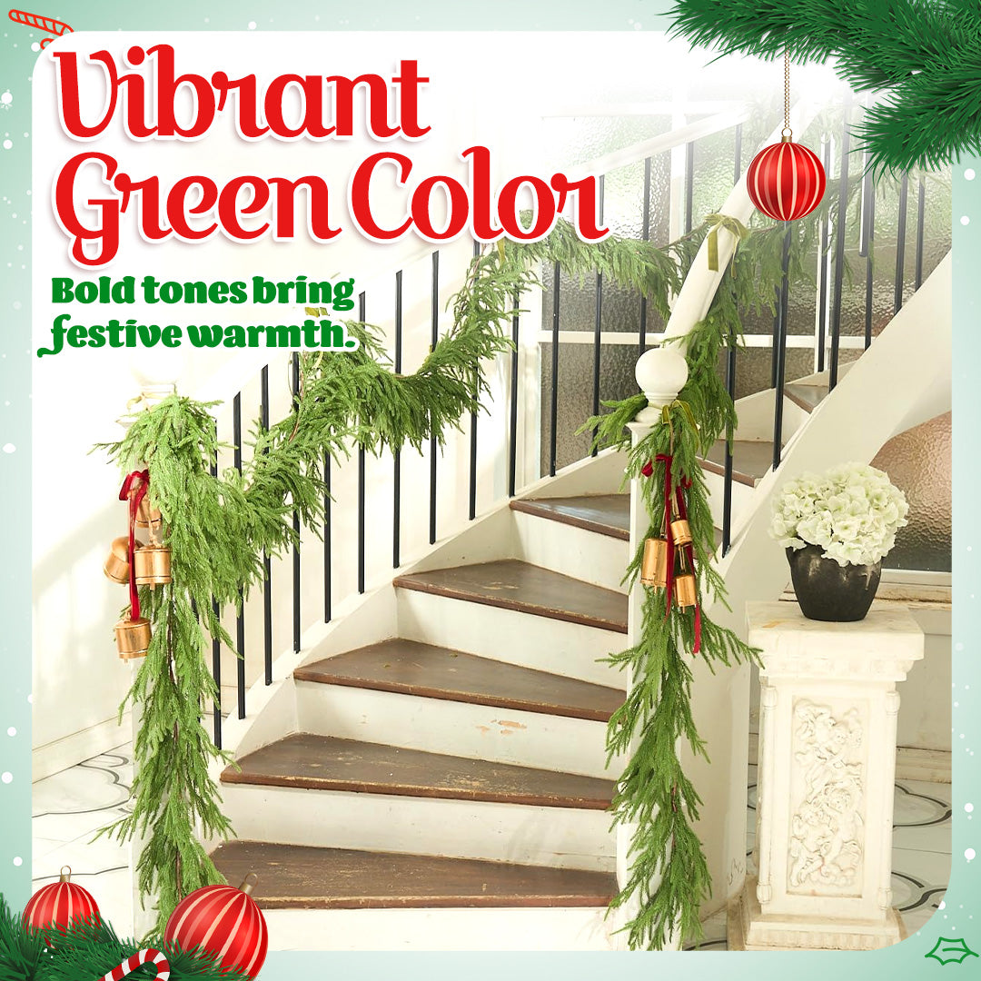 🎅🏻Christmas Sale 50% OFF!! 🎄 Christmas Artificial Norfolk Pine Garland✨