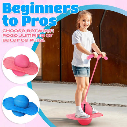 2-in-1 Pogo Jumper & Balance Ball for All Ages