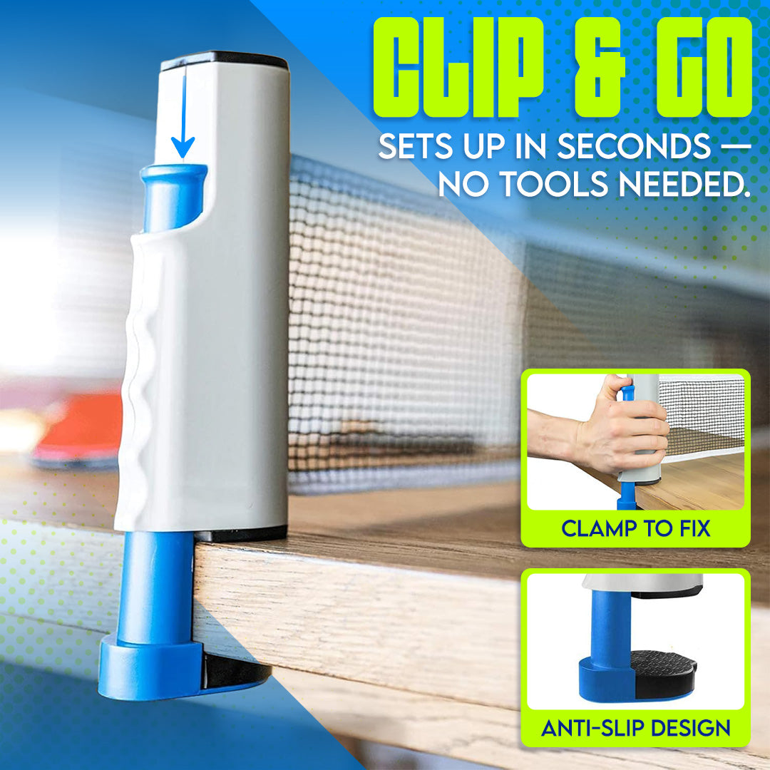 Retractable & Portable Table Tennis Net