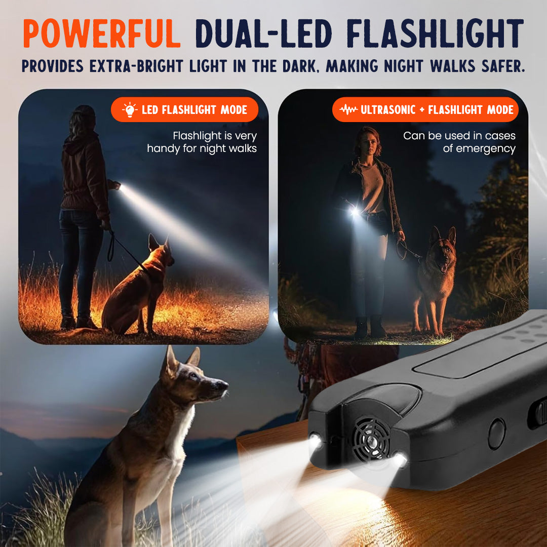 Odeiun™ Handheld Bark Control Luminous Ultrasonic Dog Repeller