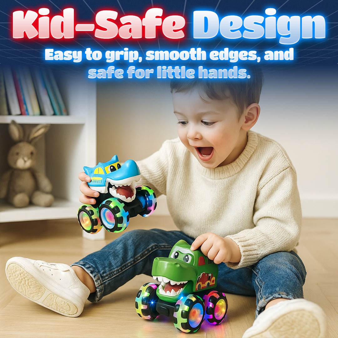 Monster Truck Toy for Kids – Motion-Activated Light-Up Cars