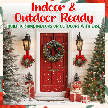 🎄Mini Christmas Wreaths with Berries & Bow – Indoor/Outdoor Festive Decorations