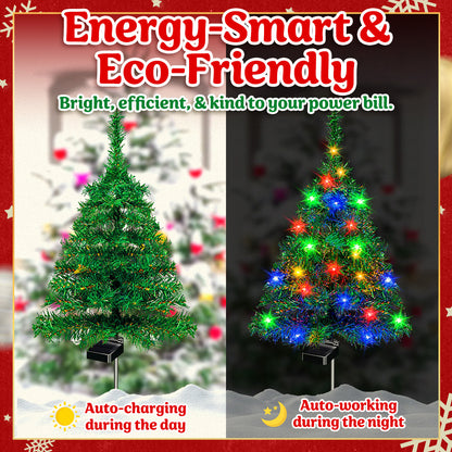 🎄Solar Christmas Tree Lights for Outdoor Yard, Garden & Pathway Decor