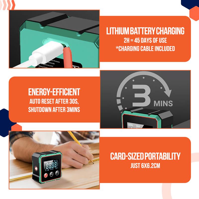 2025 Hot Sale 50% OFF💥Magnetic Digital Angle Finder with Electronic Laser|