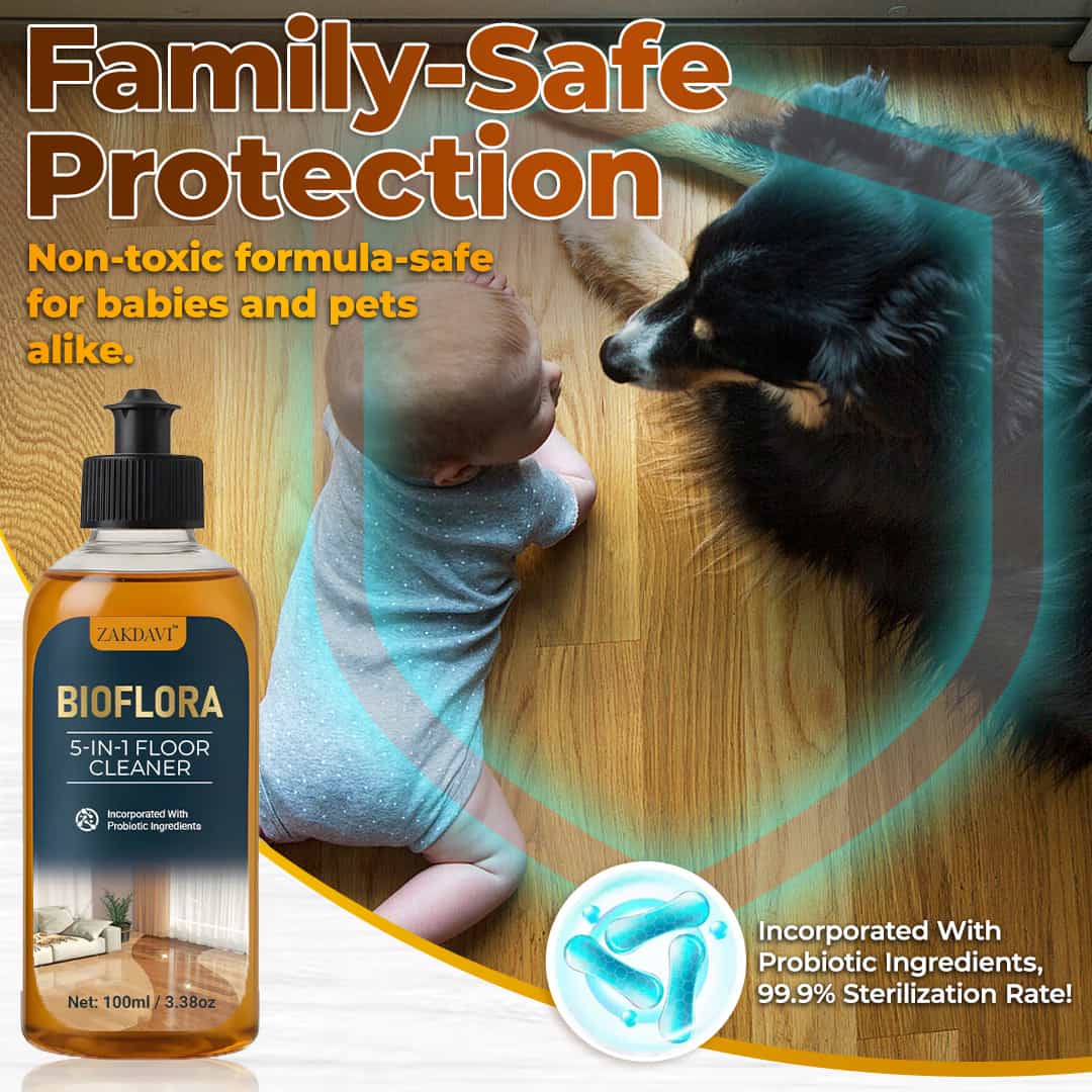 ZAKDAVI™ 5-in-1 Floor Cleaner: Fast Drying, Baby & Pet Safe