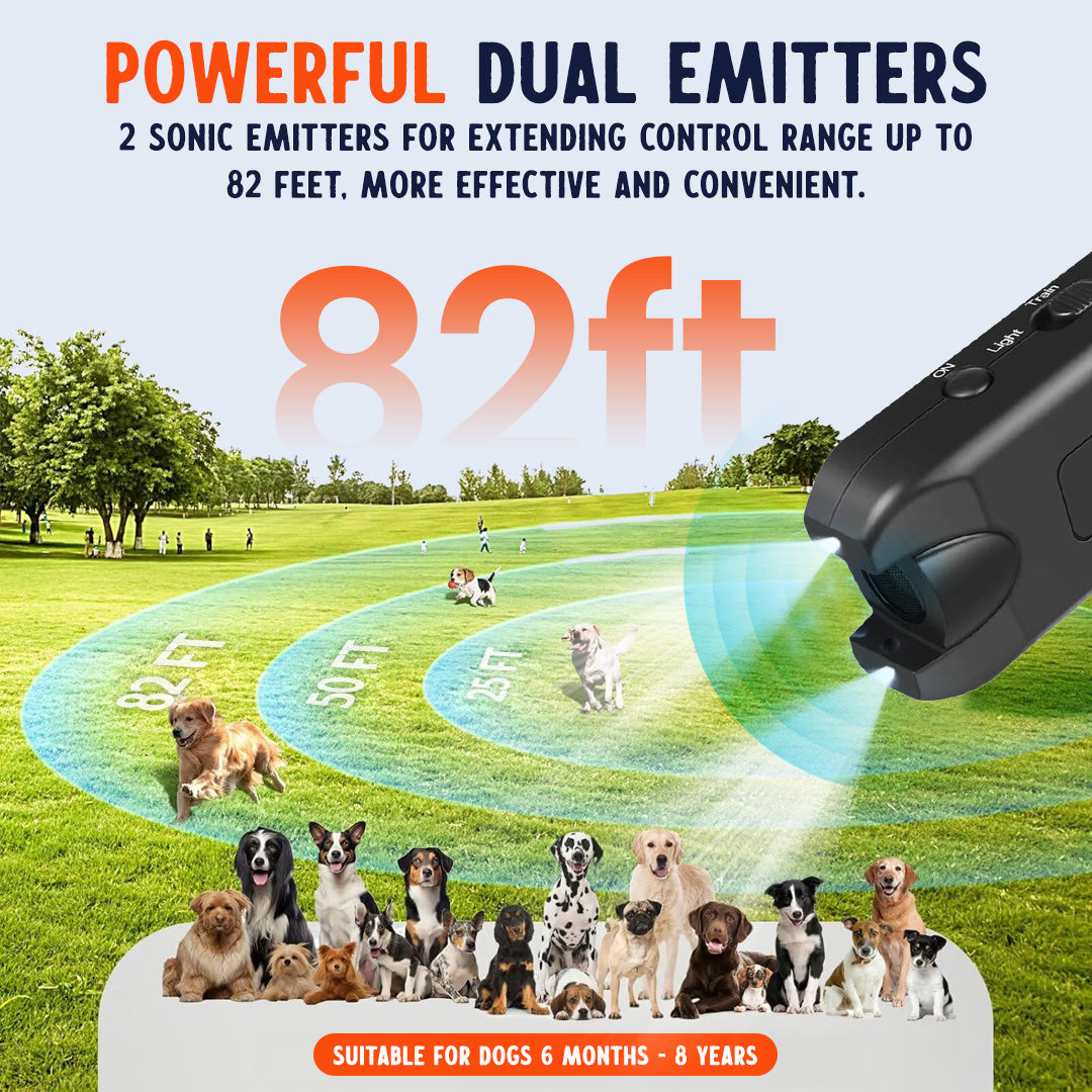 Odeiun™ Handheld Bark Control Luminous Ultrasonic Dog Repeller