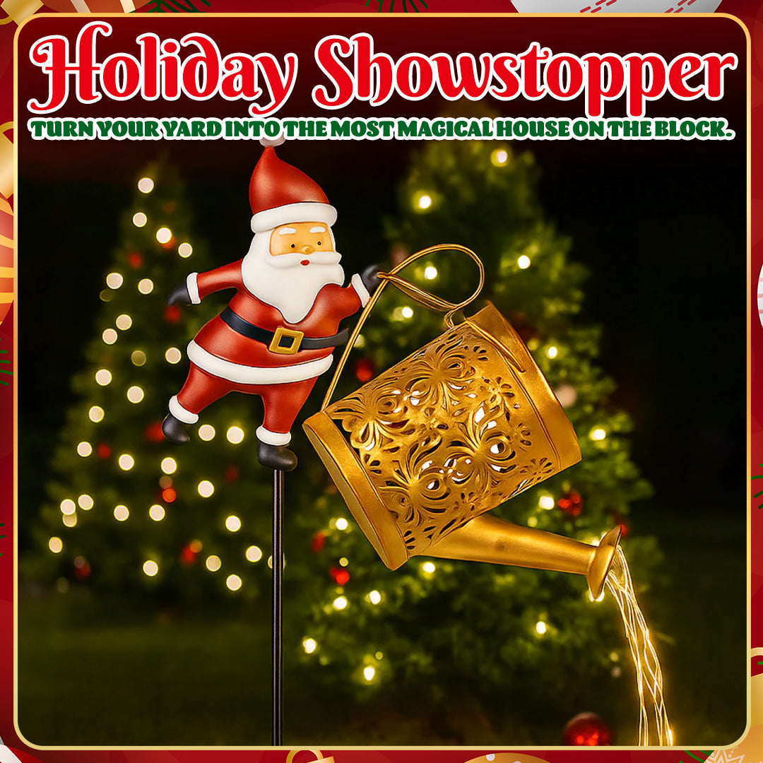 🎅 Santa's Magical Solar Watering Can Light ✨