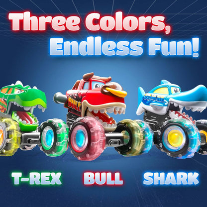 Monster Truck Toy for Kids – Motion-Activated Light-Up Cars