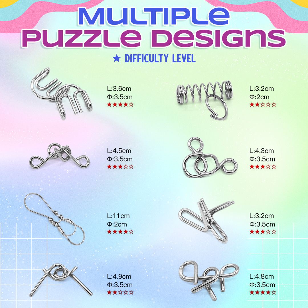 🔥 Metal Montessori Puzzle Solving