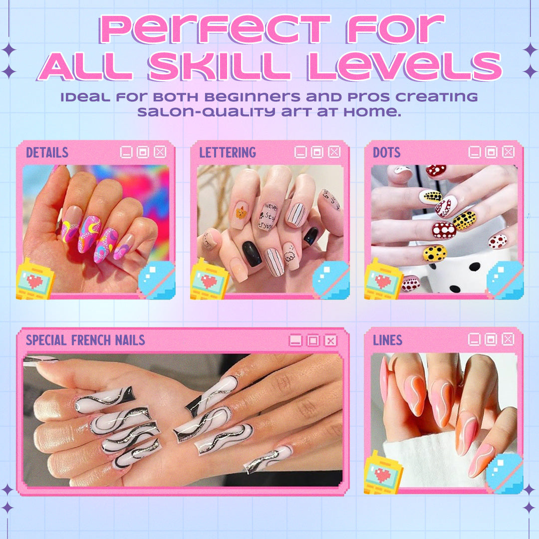 🎨 12 Colors Nail Art Pens Set – Create Stunning DIY Designs