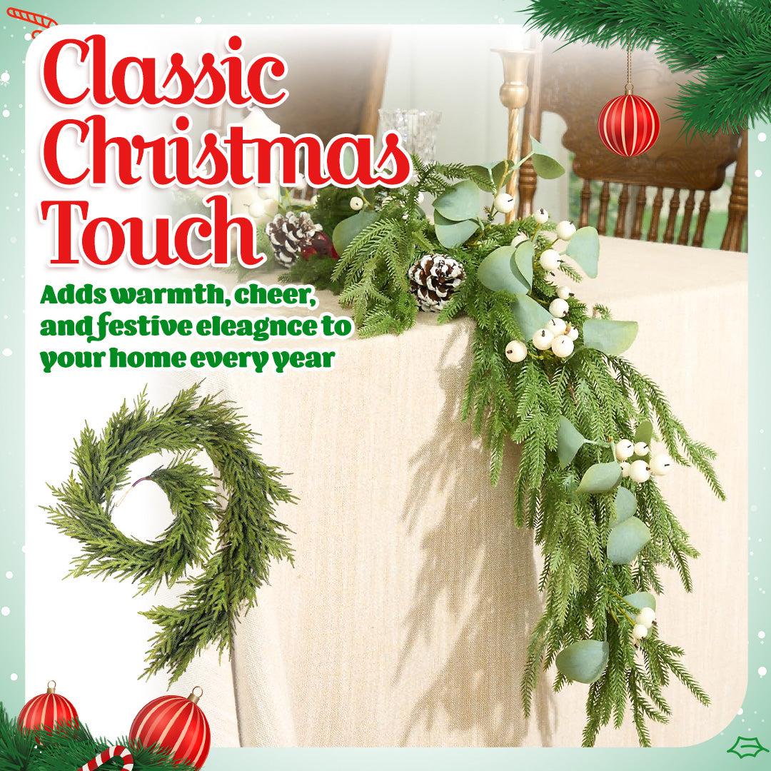🎅🏻Christmas Sale 50% OFF!! 🎄 Christmas Artificial Norfolk Pine Garland✨