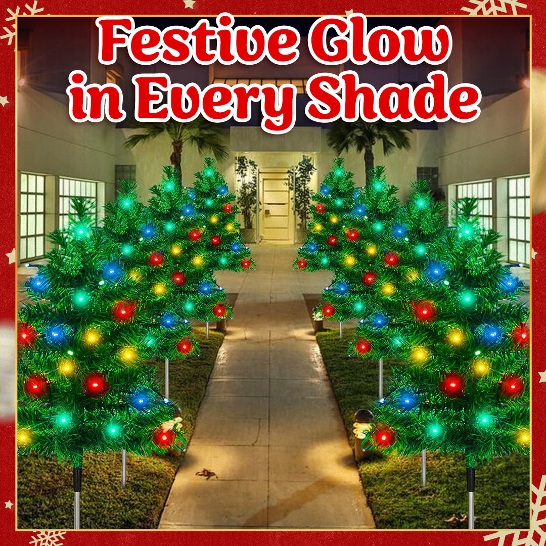 🎄Solar Christmas Tree Lights for Outdoor Yard, Garden & Pathway Decor