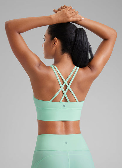 Nakedfeel Strappy Longline Bra Criss Cross Back