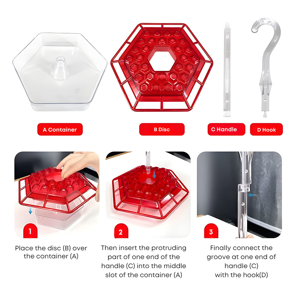 🏡(Spring Sale) 🐦Hummingbird Feeder With Anti-Bug Moat